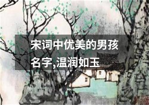 宋詞中優美的男孩名字,溫潤如玉